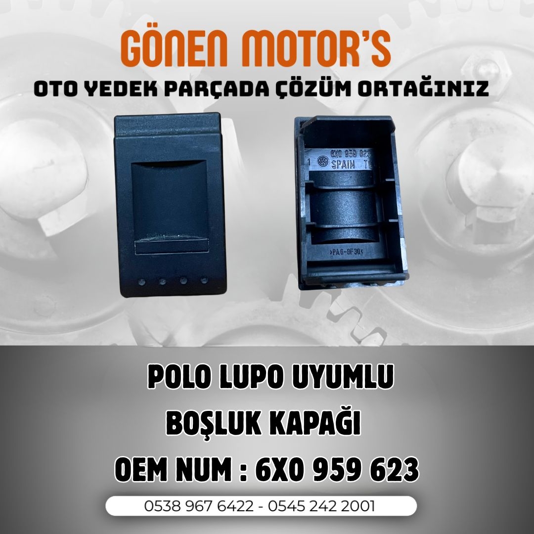199 - 6X0 959 623 Polo Lupo Boşluk Kapağı | Orijinal Tip | Konsol Kaplama Kapağı